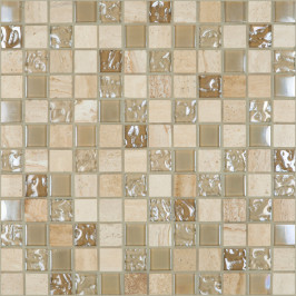 Mosaïque sur filet | 30.5x30.5 cm | Tilestone Leeds Beige mosaique en pierre naturelle, carrelage mosaique, beige, carrelage sur filet, salle de bain, douche,
